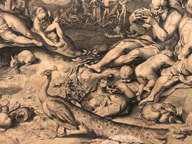 Claesz Jansz Visscher (1587-1652) (Graveur / Stecher / Engraver) D'après / After / Nach Abraham Bloemaert (1566-1651) (eintre Maler hinter L'Age d'Or