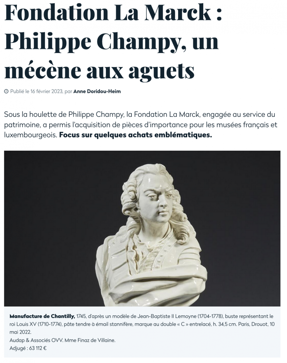 https://www.gazette-drouot.com/article/fondation-la-marck-philippe-champy-un-mecene-aux-aguets/42152?lang=fr