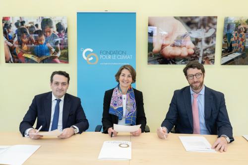 FDL - doc signing ceremony -Fondation pour le Climat